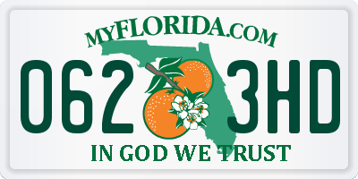 FL license plate 0623HD