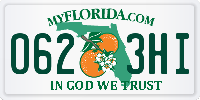 FL license plate 0623HI