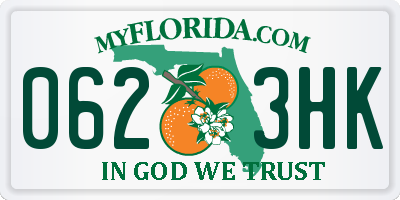 FL license plate 0623HK