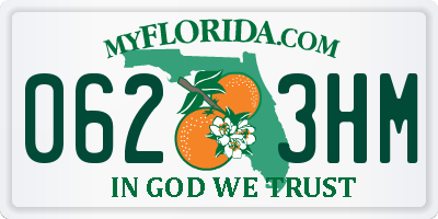FL license plate 0623HM