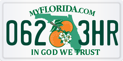 FL license plate 0623HR