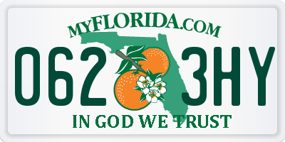 FL license plate 0623HY