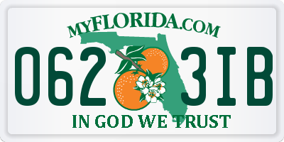 FL license plate 0623IB