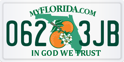 FL license plate 0623JB