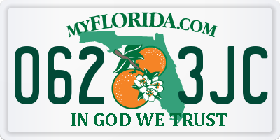 FL license plate 0623JC