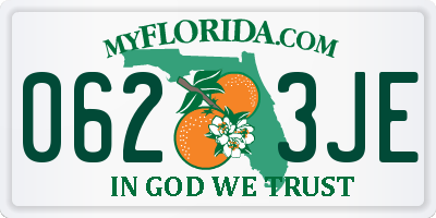 FL license plate 0623JE