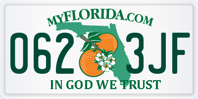 FL license plate 0623JF