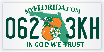 FL license plate 0623KH