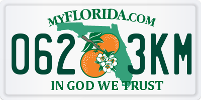 FL license plate 0623KM