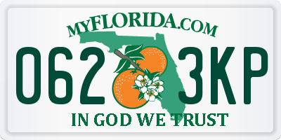 FL license plate 0623KP