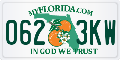 FL license plate 0623KW