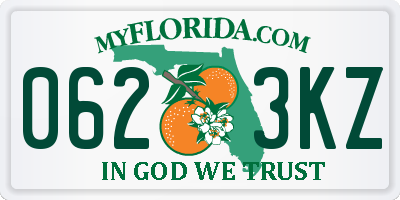 FL license plate 0623KZ