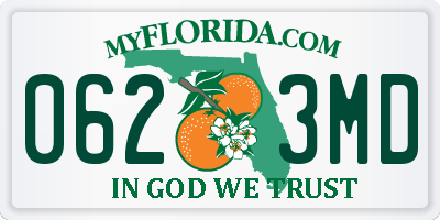 FL license plate 0623MD