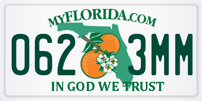 FL license plate 0623MM