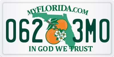 FL license plate 0623MO
