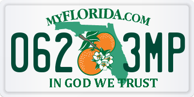 FL license plate 0623MP