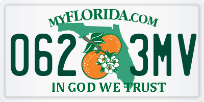 FL license plate 0623MV