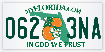 FL license plate 0623NA