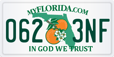 FL license plate 0623NF