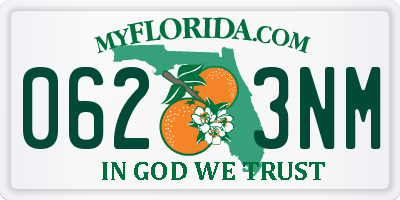 FL license plate 0623NM