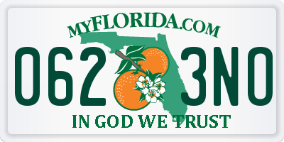 FL license plate 0623NO
