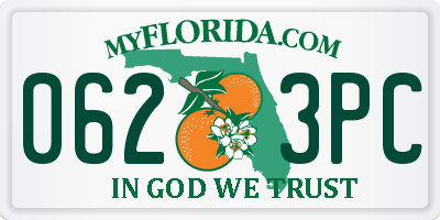 FL license plate 0623PC