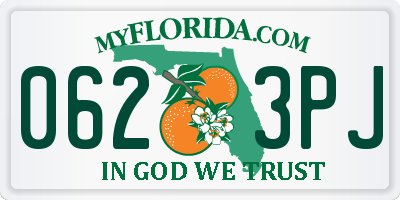 FL license plate 0623PJ