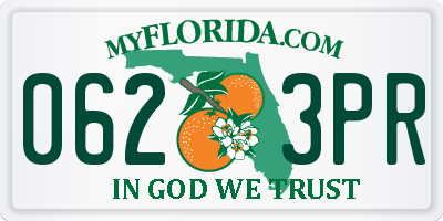 FL license plate 0623PR