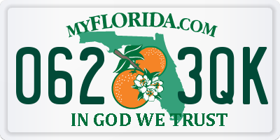 FL license plate 0623QK