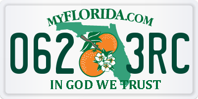 FL license plate 0623RC
