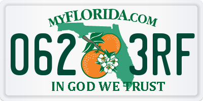 FL license plate 0623RF