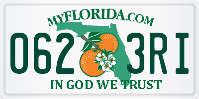 FL license plate 0623RI