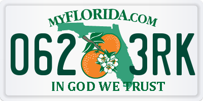 FL license plate 0623RK