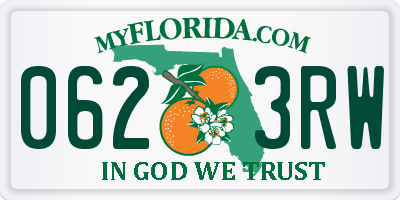 FL license plate 0623RW