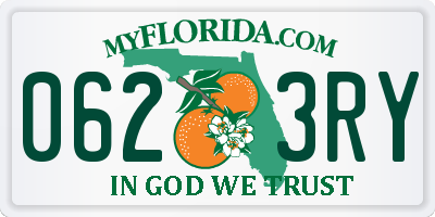 FL license plate 0623RY