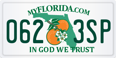 FL license plate 0623SP