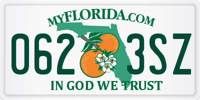 FL license plate 0623SZ