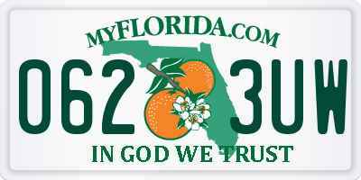 FL license plate 0623UW
