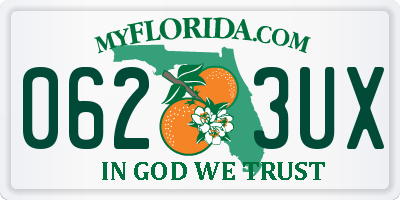 FL license plate 0623UX