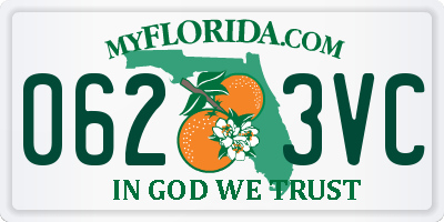 FL license plate 0623VC