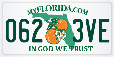FL license plate 0623VE