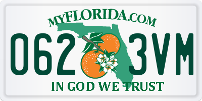 FL license plate 0623VM