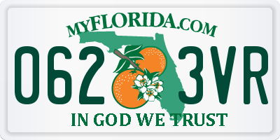 FL license plate 0623VR
