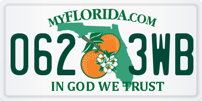 FL license plate 0623WB