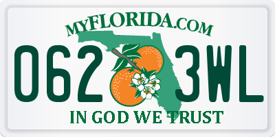 FL license plate 0623WL