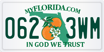 FL license plate 0623WM