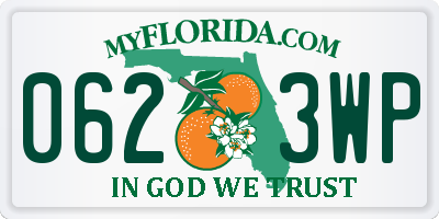 FL license plate 0623WP