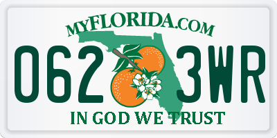FL license plate 0623WR