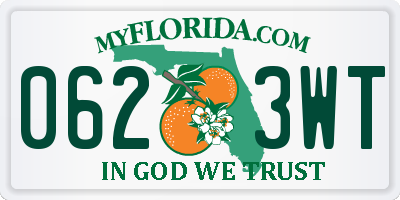 FL license plate 0623WT