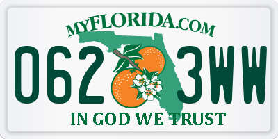 FL license plate 0623WW